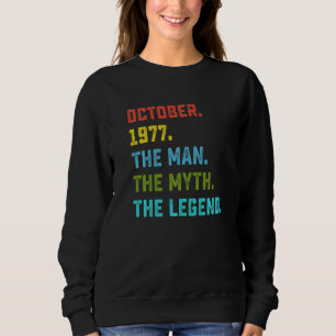 Sudadera Leyenda de mito masculino octubre 1977 45º cumplea