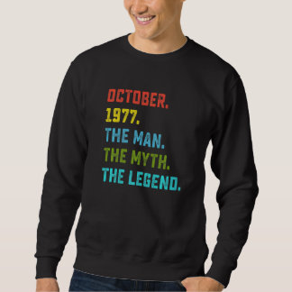 Sudadera Leyenda de mito masculino octubre 1977 45º cumplea