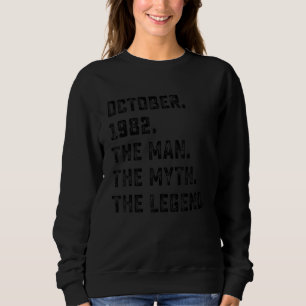 Sudadera Leyenda de mito masculino octubre 1982 40º cumplea