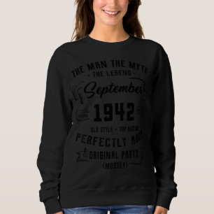 Sudadera Leyenda de mito masculino septiembre 1942 80º cump