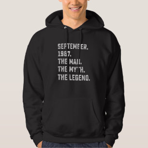 Sudadera Leyenda de mito masculino septiembre 1987 35º cump