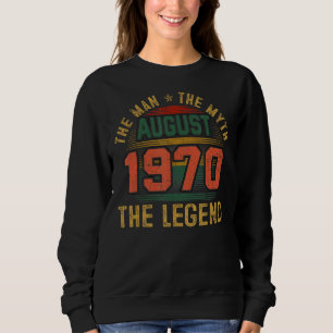 Sudadera Leyenda de Mitos del Hombre Agosto de 1970 52º cum