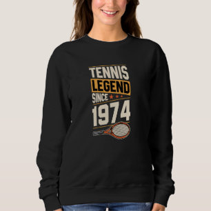 Sudadera Leyenda de tenis desde 1974 Tema del tenis