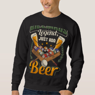 Sudadera Leyenda del billar Solo añade cerveza Snooker