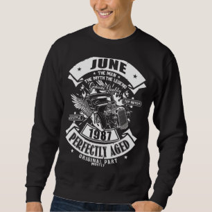 Sudadera Leyenda del Mitos del Hombre Junio 1987 35º cumple