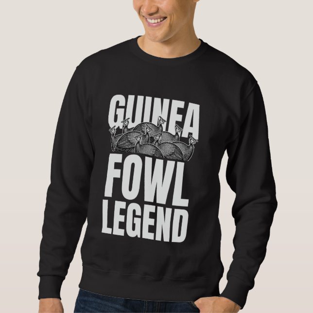 Sudadera Leyenda del pollo de guinea ave (Anverso)