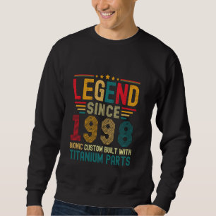 Sudadera Leyenda desde 1998 Vintage 26th Birthday Mens Tita