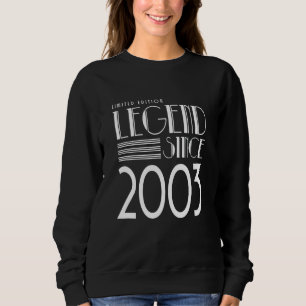 Sudadera Leyenda desde 2003 Vieja Edición Noir 19º Nacimien