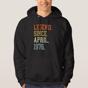 Sudadera Leyenda desde abril de 1976 para hombres mujeres a