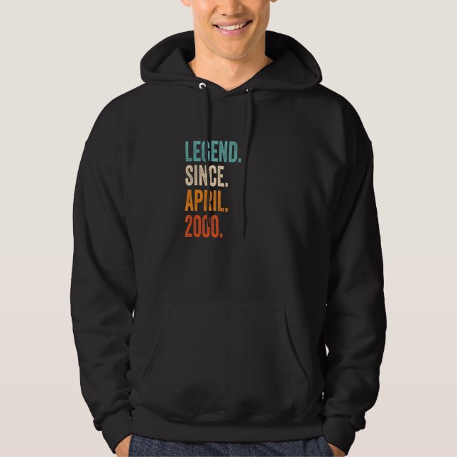 Sudadera Leyenda desde abril de 2000 23 cumpleaños (Anverso)