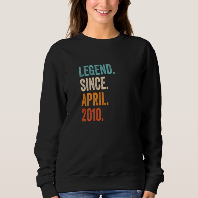 Sudadera Leyenda desde abril de 2010 13º cumpleaños (Anverso)