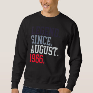Sudadera Leyenda Desde Agosto De 1966 Para Las Mujeres Agos