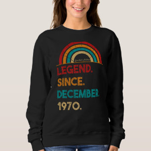 Sudadera Leyenda desde diciembre de 1970 Nació en 52º cumpl