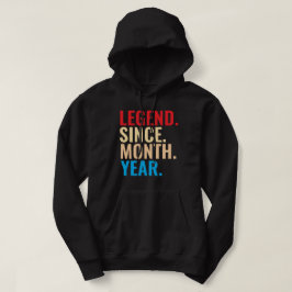 Sudadera Leyenda desde el año de mes personalizado cumpleañ