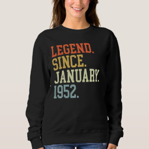 Sudadera Leyenda Desde Enero De 1952 Para Hombres Mujeres E