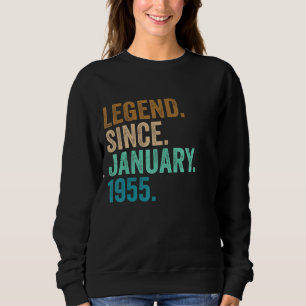 Sudadera Leyenda desde enero de 1955 68 años 68º nacimiento