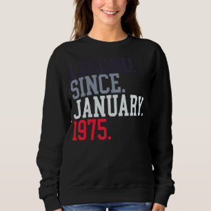 Sudadera Leyenda Desde Enero De 1975 Para Hombres Mujeres E
