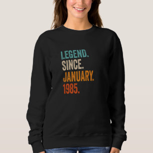 Sudadera Leyenda desde enero de 1985 38º cumpleaños