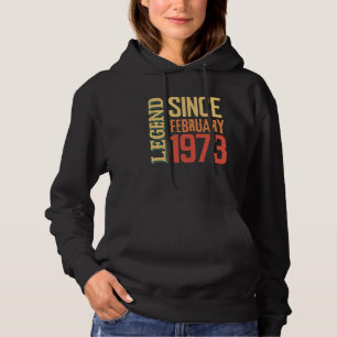 Sudadera Leyenda Desde Febrero 1973 Vintage Retro Cumpleaño