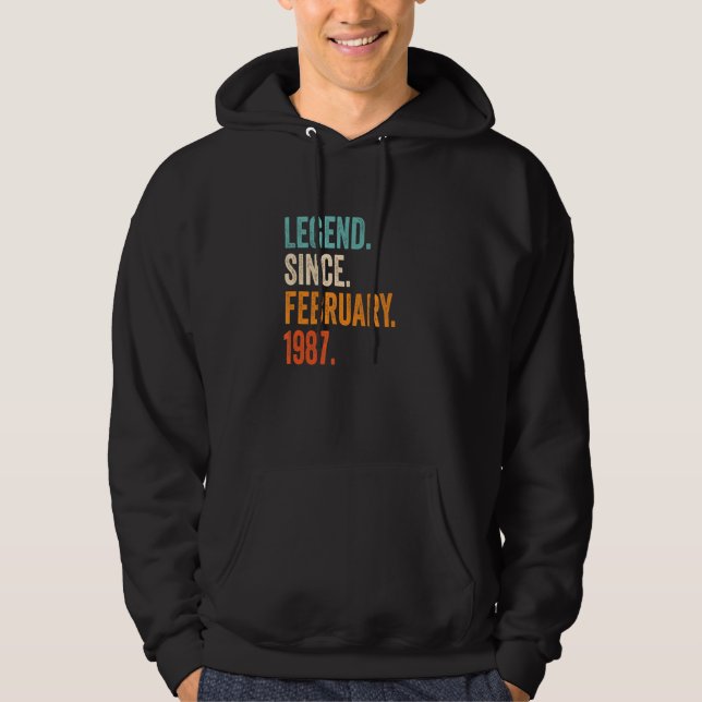 Sudadera Leyenda desde febrero de 1987 36º cumpleaños (Anverso)