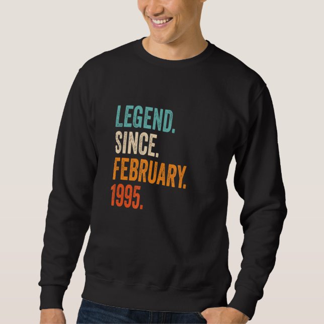 Sudadera Leyenda desde febrero de 1995 28º cumpleaños (Anverso)