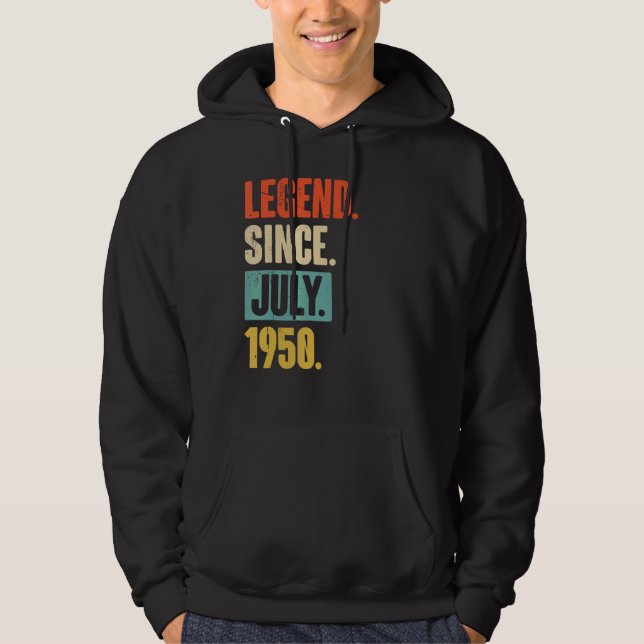 Sudadera Leyenda desde julio de 1950 72 años (Anverso)