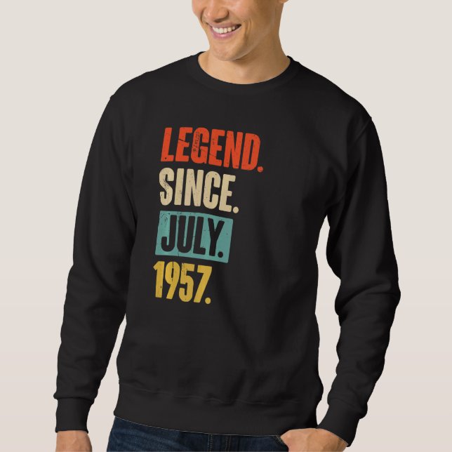 Sudadera Leyenda desde julio de 1957 65 años (Anverso)