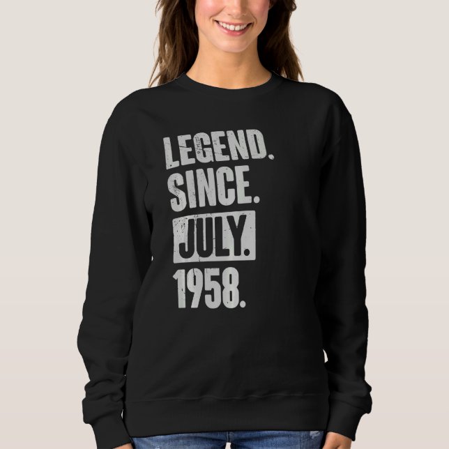 Sudadera Leyenda desde julio de 1958 64 años (Anverso)