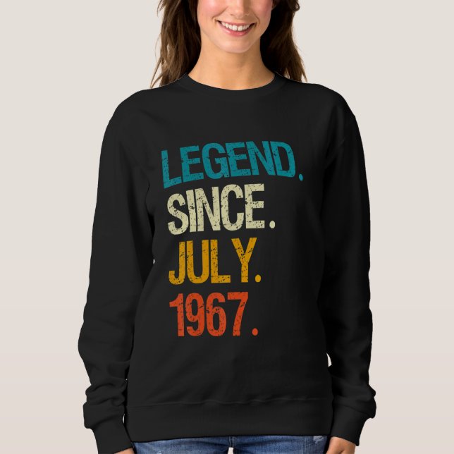 Sudadera Leyenda desde julio de 1967 55 años cumpleaños 55º (Anverso)