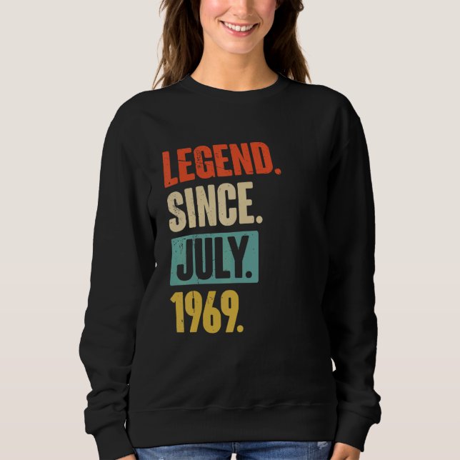Sudadera Leyenda desde julio de 1969 53 años (Anverso)
