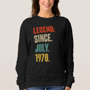 Sudadera Leyenda desde julio de 1970 Regalo de 52 años 52º