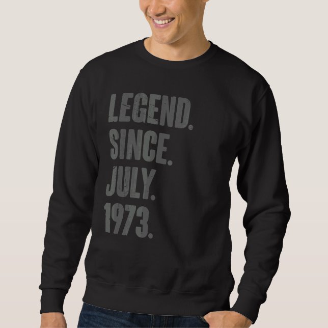 Sudadera Leyenda desde julio de 1973 49 años (Anverso)