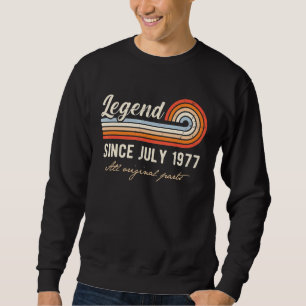 Sudadera Leyenda desde julio de 1977 45 años cumpleaños 45