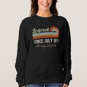 Sudadera Leyenda desde julio de 1977 45 años cumpleaños 45