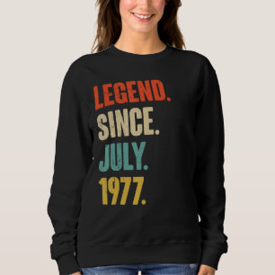 Sudadera Leyenda desde julio de 1977 Regalo de 45 años 45º