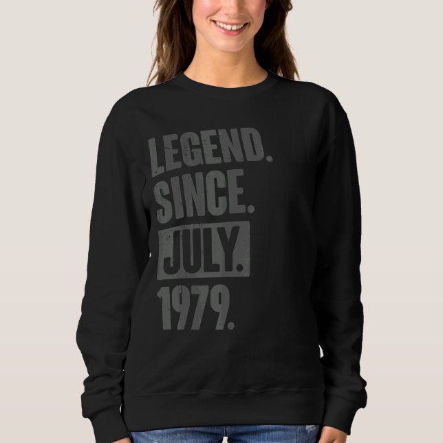 Sudadera Leyenda desde julio de 1979 43 años (Anverso)