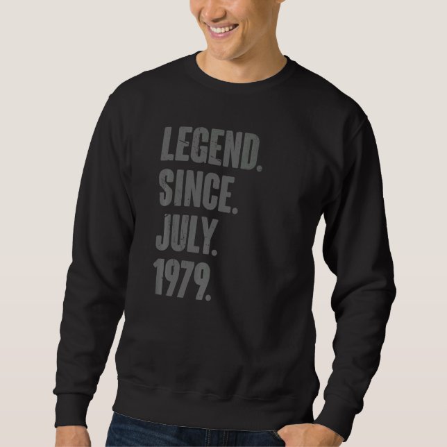 Sudadera Leyenda desde julio de 1979 43 años (Anverso)