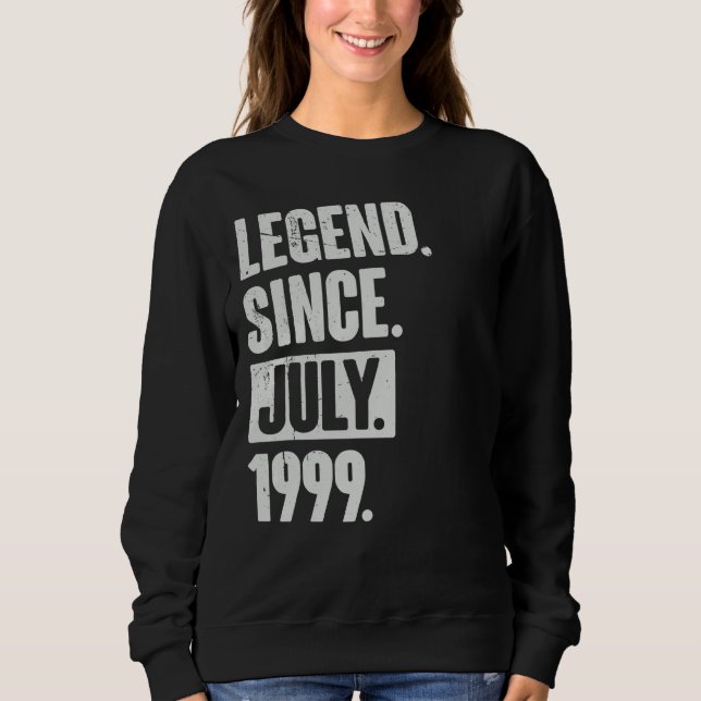 Sudadera Leyenda desde julio de 1999 23 años (Anverso)