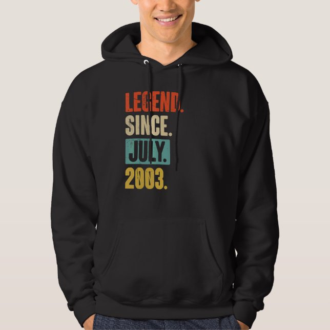 Sudadera Leyenda desde julio de 2003 19 años (Anverso)