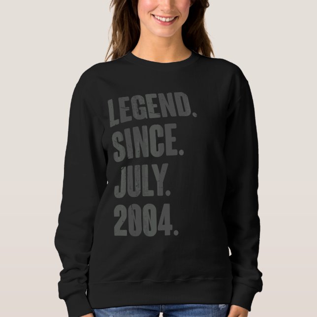 Sudadera Leyenda desde julio de 2004 18 años (Anverso)
