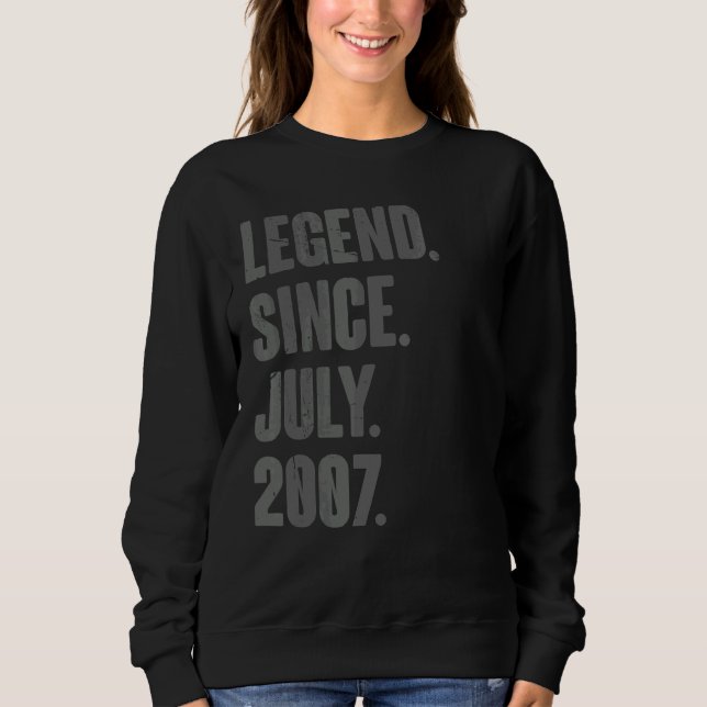 Sudadera Leyenda desde julio de 2007 15 años (Anverso)