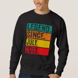 Sudadera Leyenda desde julio de 2013 9 años Noveno cumpleañ