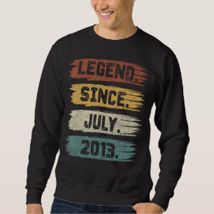 Sudadera Leyenda desde julio de 2013 9 años Noveno cumpleañ