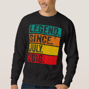 Sudadera Leyenda desde julio de 2016 6 cumpleaños 6 años Vi