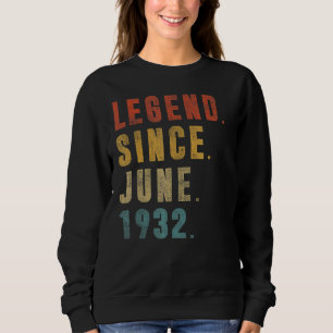 Sudadera Leyenda desde junio de 1932 90º cumpleaños 90 años