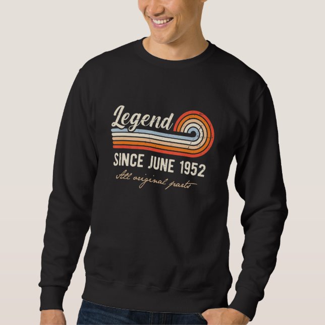 Sudadera Leyenda desde junio de 1952 70 años (Anverso)