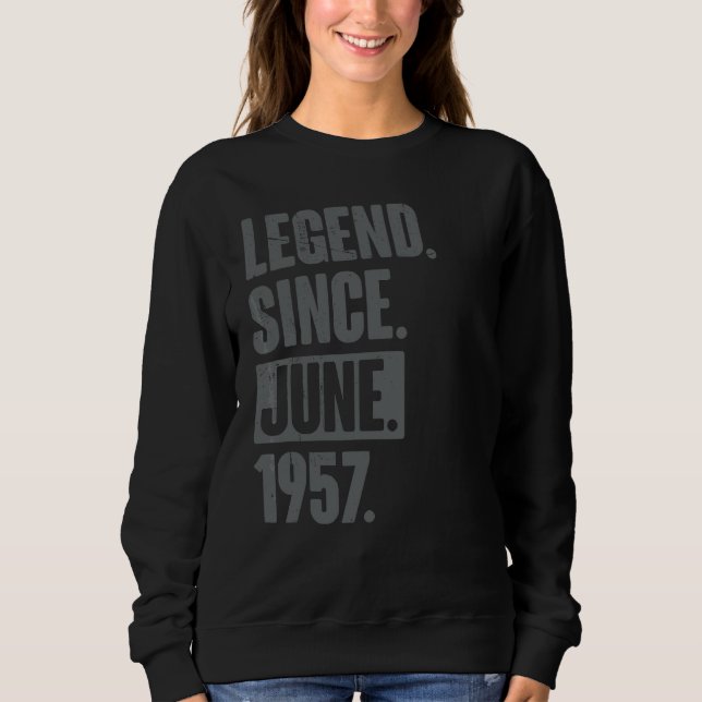 Sudadera Leyenda desde junio de 1957 65 años (Anverso)