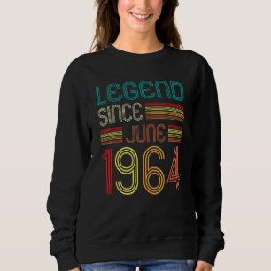 Sudadera Leyenda desde junio de 1964 58º cumpleaños 58 años