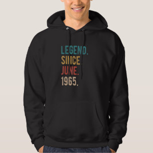 Sudadera Leyenda desde junio de 1965 57 años cumpleaños 57