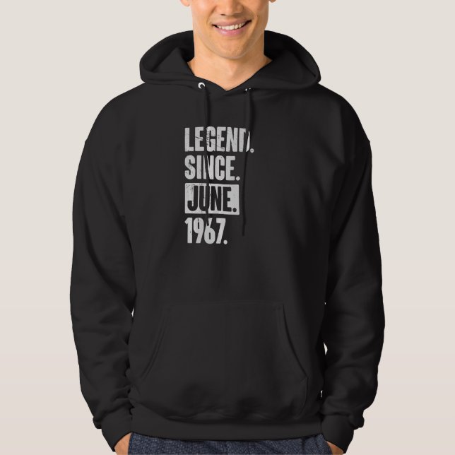Sudadera Leyenda desde junio de 1967 55 años (Anverso)
